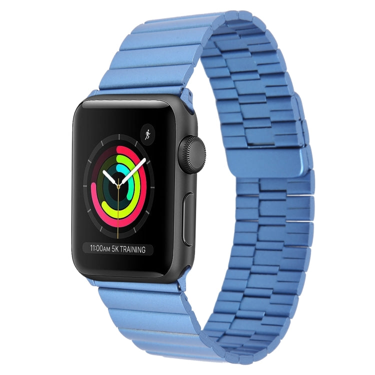 Frendorf | Für Apple Watch Series 3 42mm Bambus Edelstahl Magnetische Armbanduhr (Blau)