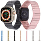 Frerndorf | Für Apple Watch Ultra 49mm Bambus Edelstahl Magnetische Armbänder (Schwarz)