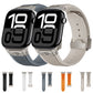 Frendorf | Für Apple Watch Series 6 44mm Vertikale Textur Titan Schnalle Elastisches Silikon Armband (Schwarz)