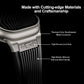 Frendorf | Für Apple Watch Series 6 44mm Vertikale Textur Titan Schnalle Elastisches Silikon Armband (Schwarz)