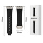 Frendorf | Für Apple Watch Series 6 44mm Vertikale Textur Titan Schnalle Elastisches Silikon Armband (Schwarz)