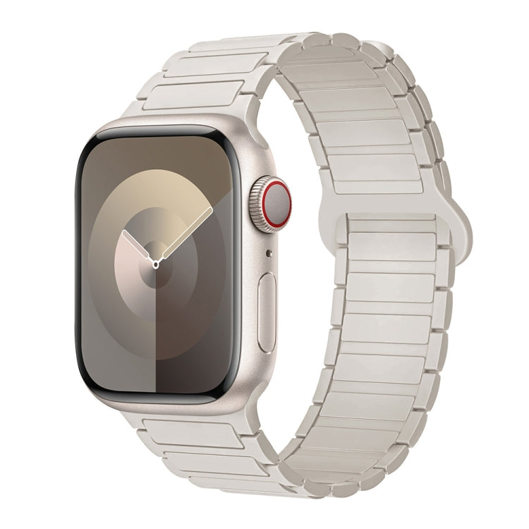 Frendorf | Für Apple Watch Series 4 40mm I-förmiges Magnetisches Silikon Uhrenarmband (Starlight)