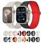 Frendorf | Für Apple Watch SE 2023 44mm I-förmiges magnetisches Silikon-Uhrenarmband (Weißes Sternenlicht)