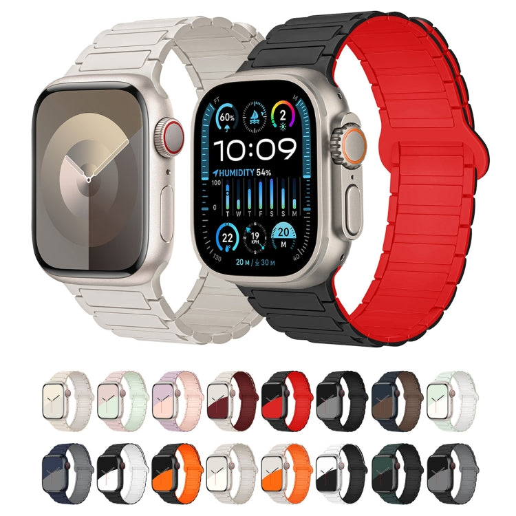 Frendorf | Für Apple Watch Series 4 40mm I-förmiges magnetisches Silikon-Uhrenband (Weißes Sternenlicht)