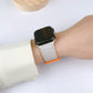 Frendorf | Für Apple Watch Series 4 40mm I-förmiges magnetisches Silikon-Uhrenband (Weißes Sternenlicht)
