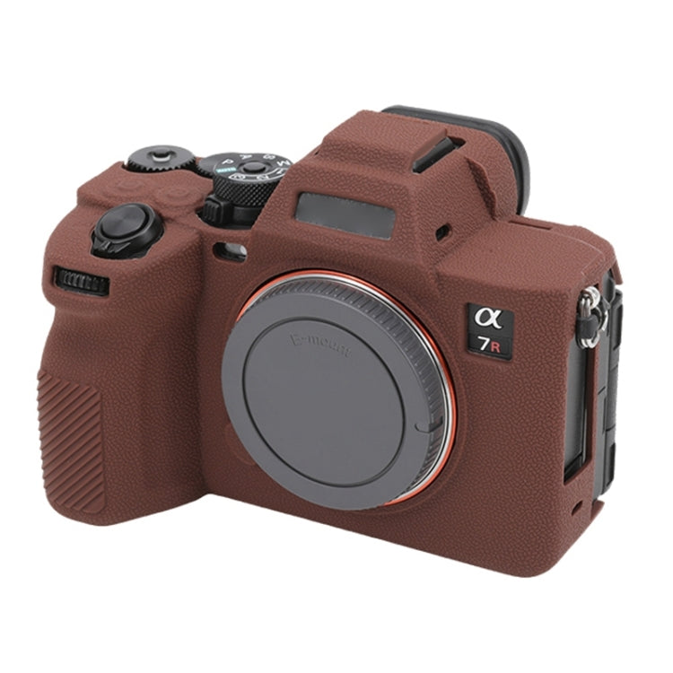 Frendorf | Voor Sony ILCE7RM5 / A7R5 Litchi Textuur Zacht Siliconen Beschermhoes (Koffie)