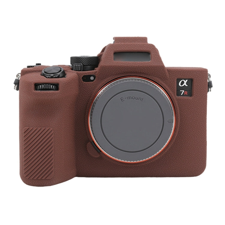 Frendorf | Voor Sony ILCE7RM5 / A7R5 Litchi Textuur Zacht Siliconen Beschermhoes (Koffie)