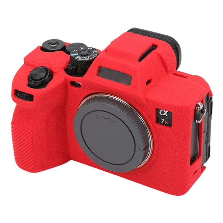 Frendorf | Für Sony ILCE7RM5 / A7R5 Litchi-Textur weiche Silikon-Schutzhülle (Rot)