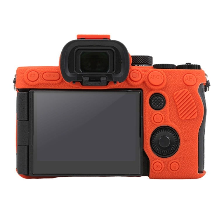 Frendorf | Voor Sony ILCE7RM5 / A7R5 Litchi Textuur Zachte Silicone Beschermcase (Oranje)