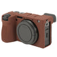 Frendorf | Voor Sony ILCE-6700 / A6700 Litchi Textuur Zachte Siliconen Beschermcase (Koffie)