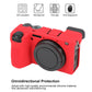 Frendorf | Für Sony ILCE-6700 / A6700 Litchi-Textur weicher Silikon-Schutzhülle (Rot)