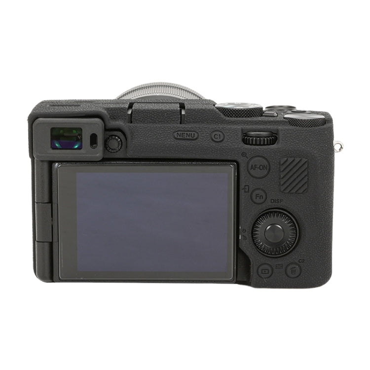 Frendorf | Voor Sony ILCE-7CM2 / A7C II / A7CR Litchi Textuur Zachte Silicone Beschermhoes (Zwart)