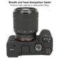 Frendorf | Voor Sony ILCE-7CM2 / A7C II / A7CR Litchi Textuur Zachte Silicone Beschermhoes (Zwart)
