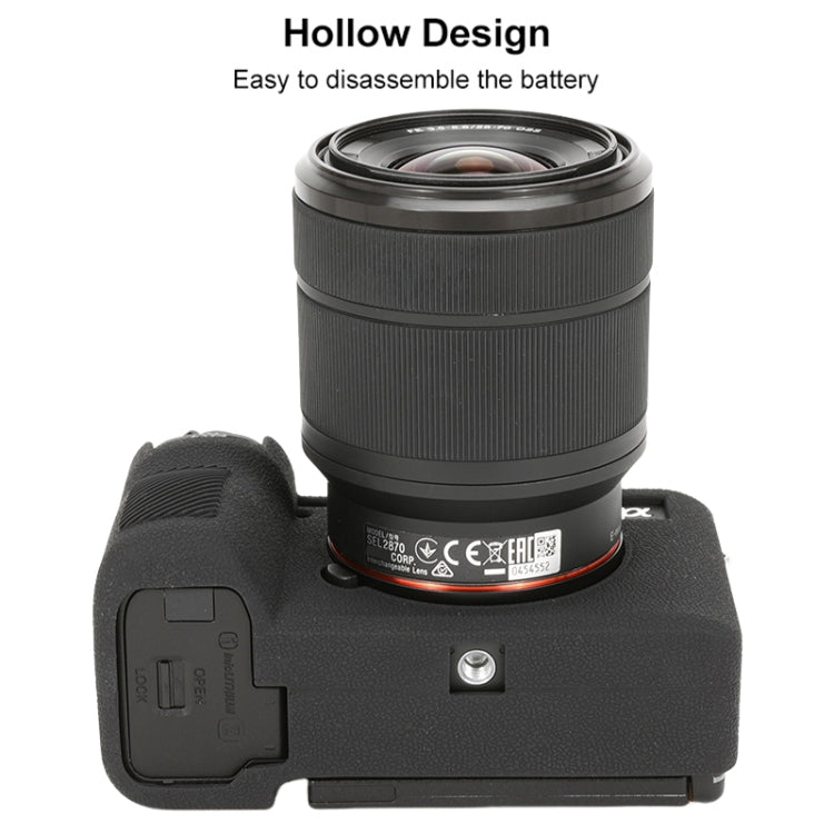Frendorf | Voor Sony ILCE-7CM2 / A7C II / A7CR Litchi Textuur Zachte Silicone Beschermhoes (Zwart)