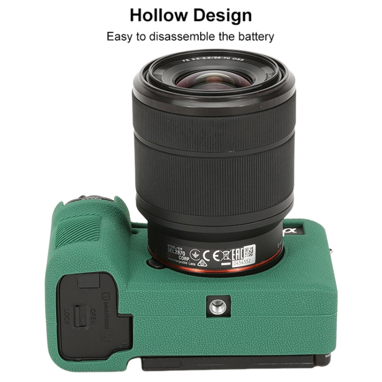 Frendorf | Voor Sony ILCE-7CM2 / A7C II / A7CR Litchi-textuur Zachte Siliconen Beschermhoes (Groen)