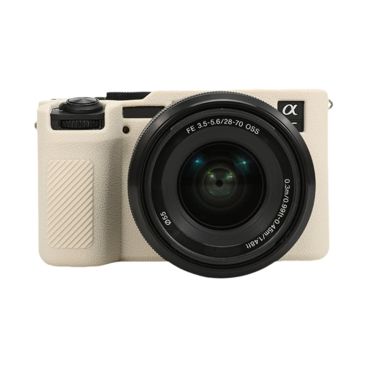 Frendorf | Voor Sony ILCE-7CM2 / A7C II / A7CR Litchi Textuur Zachte Siliconen Beschermcase (Wit)