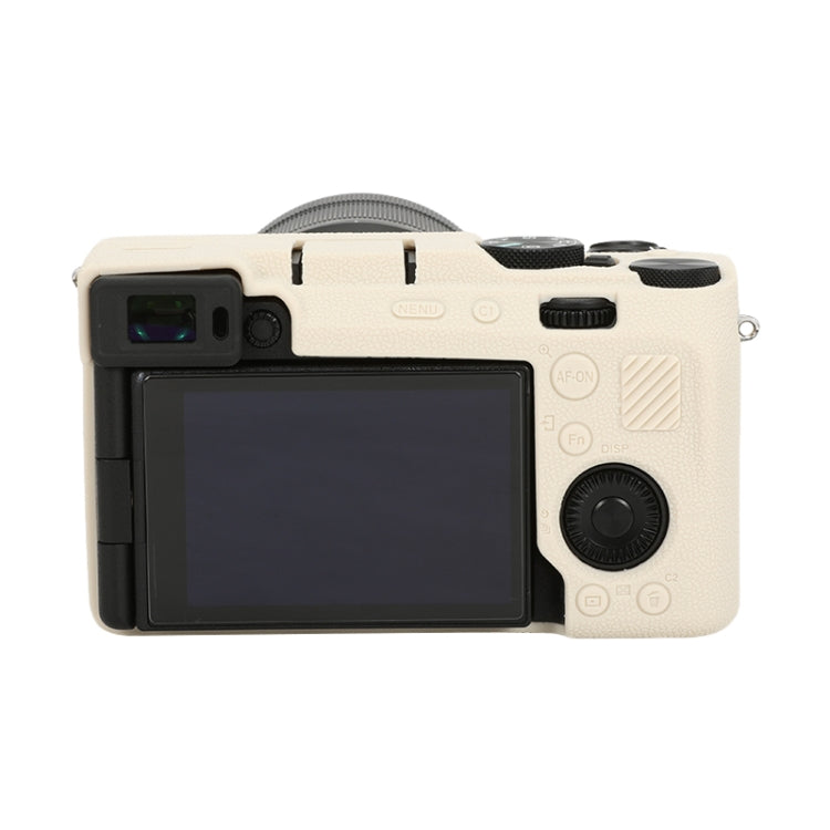 Frendorf | Voor Sony ILCE-7CM2 / A7C II / A7CR Litchi Textuur Zachte Siliconen Beschermcase (Wit)
