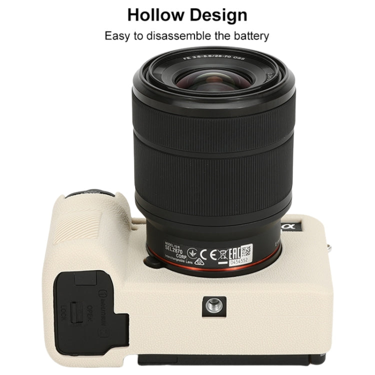 Frendorf | Voor Sony ILCE-7CM2 / A7C II / A7CR Litchi Textuur Zachte Siliconen Beschermcase (Wit)
