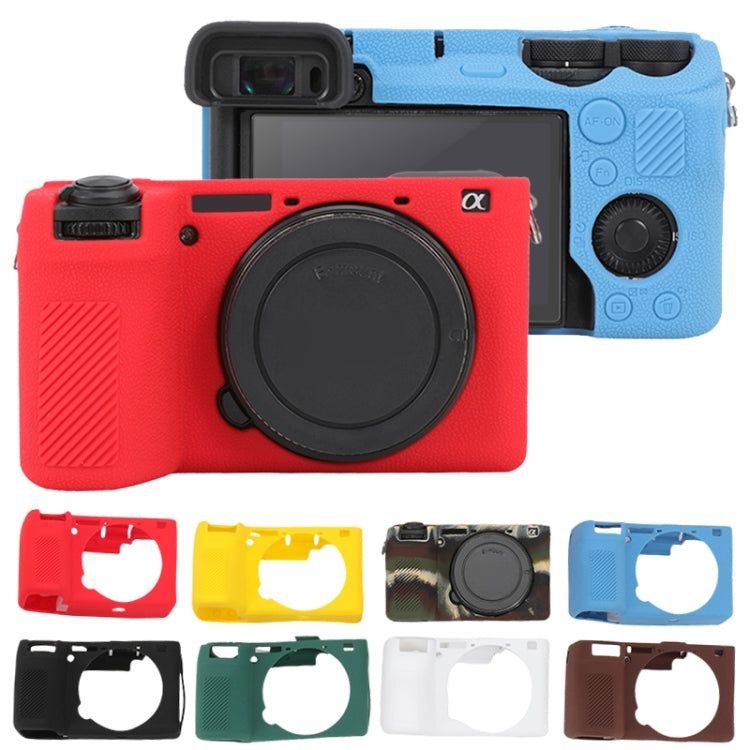 Frendorf | Für Sony ILCE-6700 / A6700 Litchi-Textur weicher Silikon-Schutzhülle (Rot)