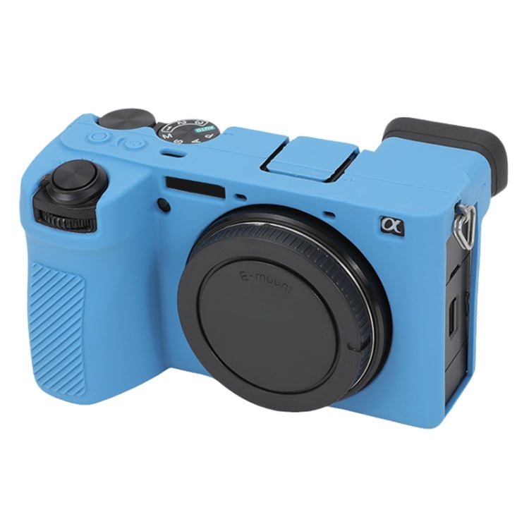 Frendorf | Für Sony ILCE-6700 / A6700 Glänzende Weiche Silikon Schutzhülle (Blau)