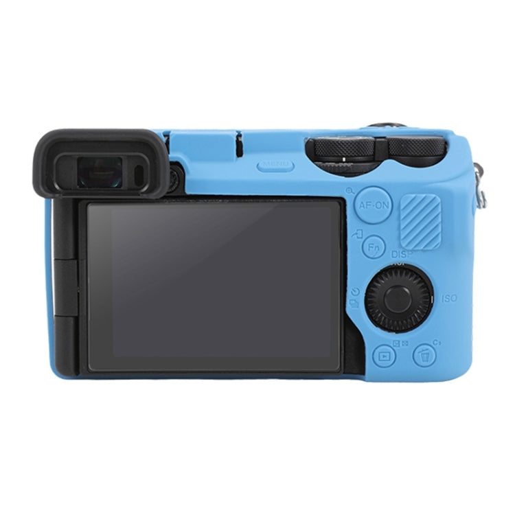 Frendorf | Für Sony ILCE-6700 / A6700 Glänzende Weiche Silikon Schutzhülle (Blau)