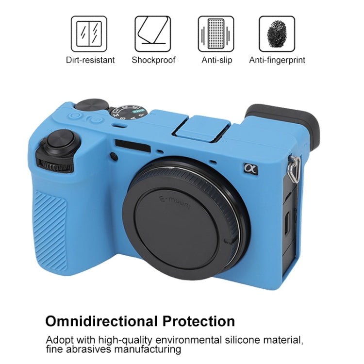 Frendorf | Für Sony ILCE-6700 / A6700 Glänzende Weiche Silikon Schutzhülle (Blau)