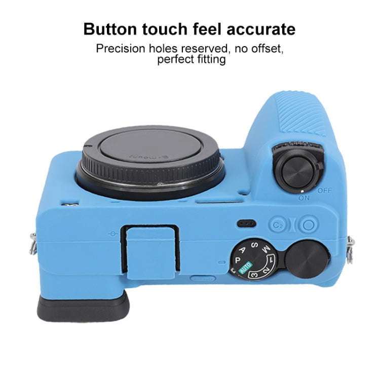 Frendorf | Für Sony ILCE-6700 / A6700 Glänzende Weiche Silikon Schutzhülle (Blau)