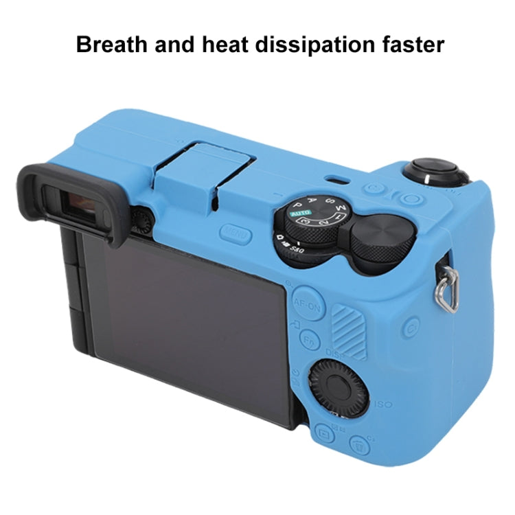 Frendorf | Für Sony ILCE-6700 / A6700 Glänzende Weiche Silikon Schutzhülle (Blau)