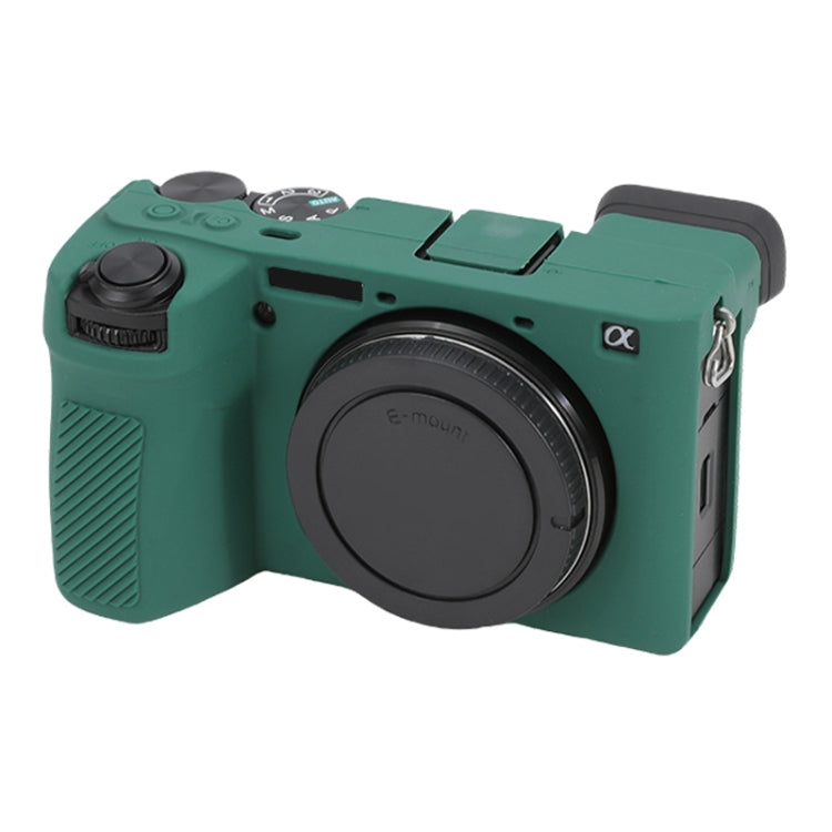 Frendorf | Voor Sony ILCE-6700 / A6700 Glanzend Zacht Siliconen Beschermhoes (Groen)