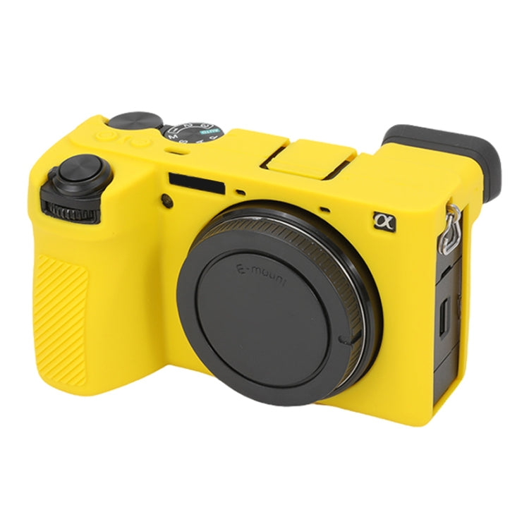 Frendorf | Voor Sony ILCE-6700 / A6700 Glanzende Zachte Siliconen Beschermende Hoes (Geel)