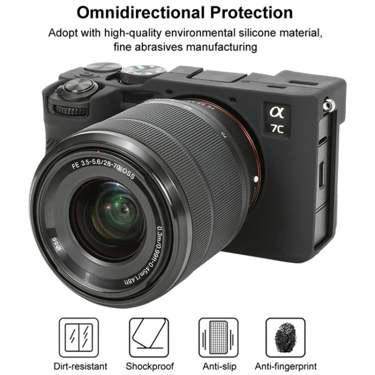 Frendorf | Voor Sony ILCE-7CM2 / A7C II / A7CR Glanzend Zacht Siliconen Beschermcase (Zwart)