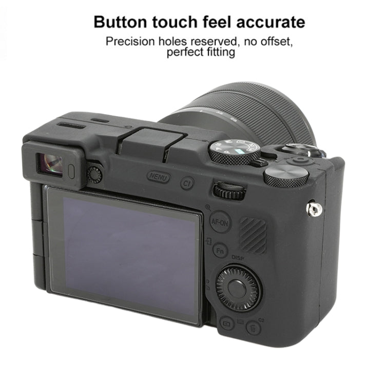 Frendorf | Voor Sony ILCE-7CM2 / A7C II / A7CR Glanzend Zacht Siliconen Beschermcase (Zwart)