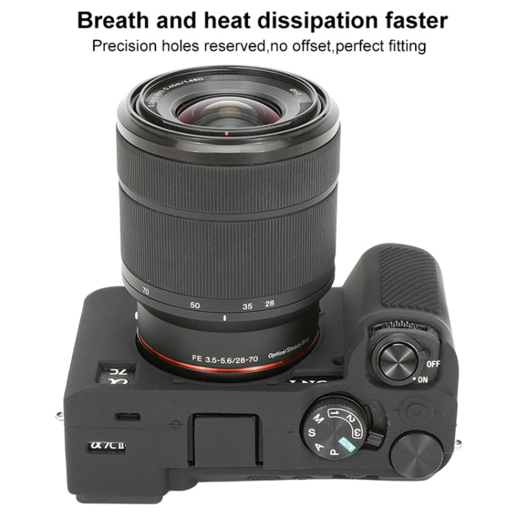 Frendorf | Voor Sony ILCE-7CM2 / A7C II / A7CR Glanzend Zacht Siliconen Beschermcase (Zwart)