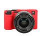 Frendorf | Für Sony ILCE-7CM2 / A7C II / A7CR Glänzendes weiches Silikon-Schutzhülle (Rot)