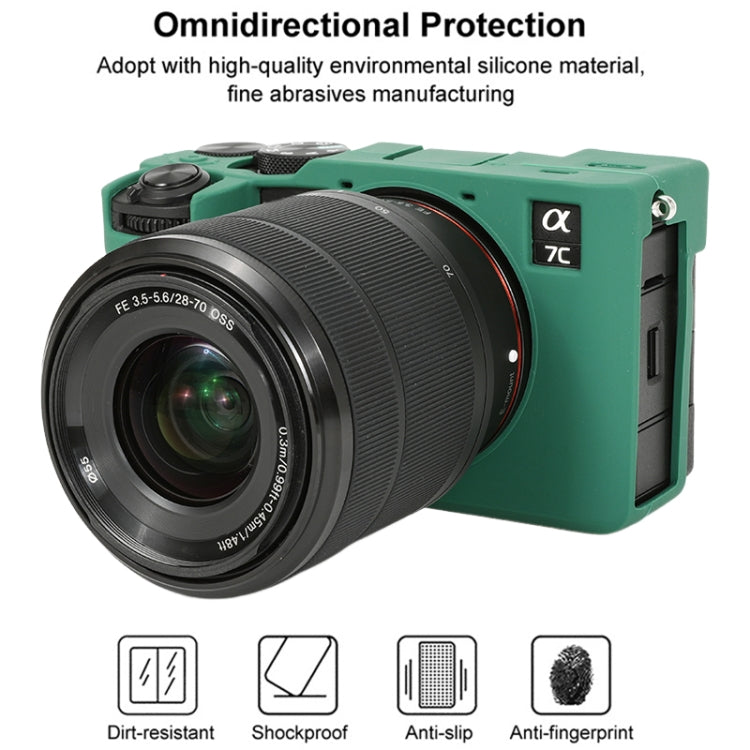 Frendorf | Für Sony ILCE-7CM2 / A7C II / A7CR Glänzende weiche Silikon-Schutzhülle (Grün)