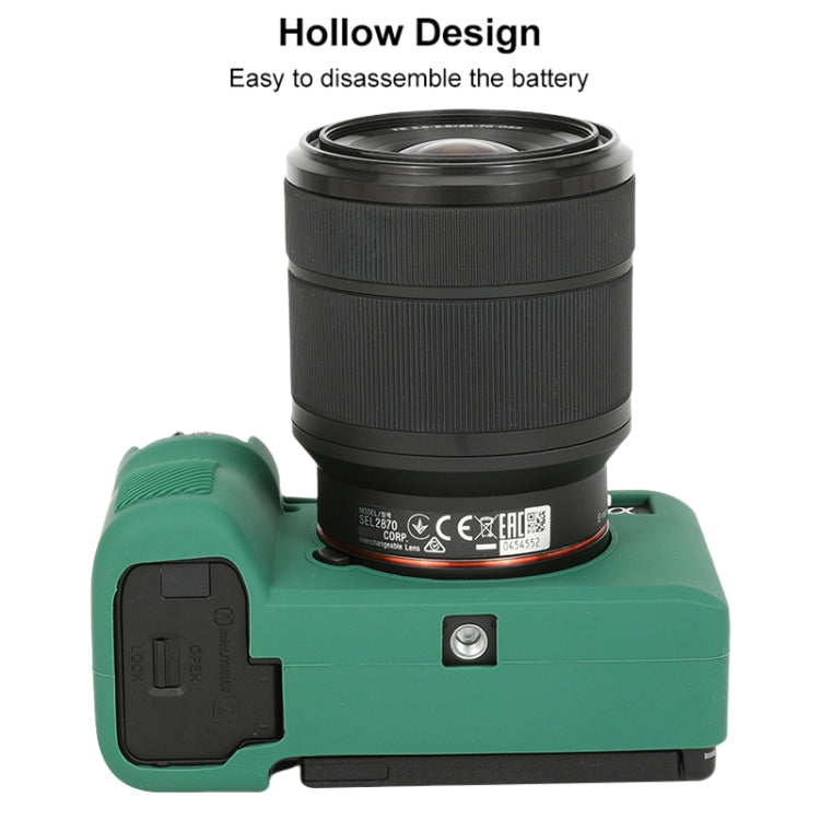 Frendorf | Für Sony ILCE-7CM2 / A7C II / A7CR Glänzende weiche Silikon-Schutzhülle (Grün)