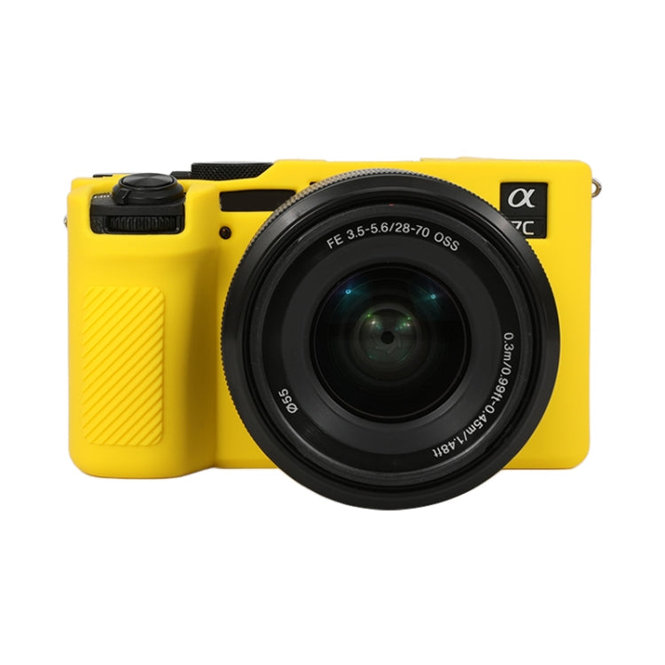 Frendorf | Voor Sony ILCE-7CM2 / A7C II / A7CR Glanzend Zacht Siliconen Beschermhoes (Geel)