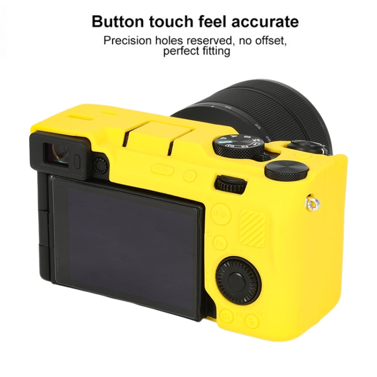 Frendorf | Voor Sony ILCE-7CM2 / A7C II / A7CR Glanzend Zacht Siliconen Beschermhoes (Geel)