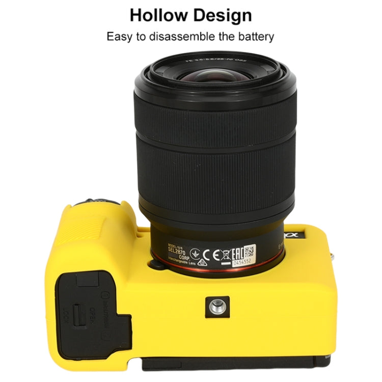 Frendorf | Voor Sony ILCE-7CM2 / A7C II / A7CR Glanzend Zacht Siliconen Beschermhoes (Geel)