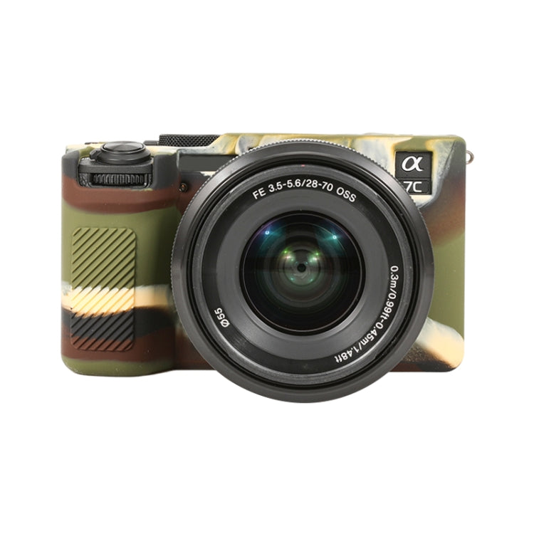 Frendorf | Voor Sony ILCE-7CM2 / A7C II / A7CR Glanzend Zacht Siliconen Beschermcase (Camouflage)