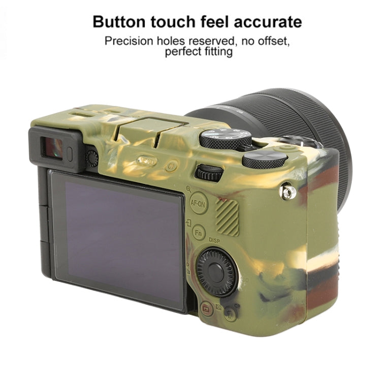 Frendorf | Voor Sony ILCE-7CM2 / A7C II / A7CR Glanzend Zacht Siliconen Beschermcase (Camouflage)