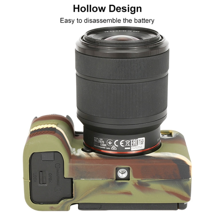 Frendorf | Voor Sony ILCE-7CM2 / A7C II / A7CR Glanzend Zacht Siliconen Beschermcase (Camouflage)