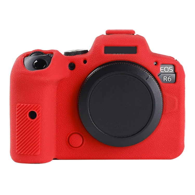 Frendorf | Voor Canon EOS R6 Mark II Litchi Textuur Zachte Siliconen Beschermcase (Rood)