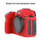 Frendorf | Voor Canon EOS R6 Mark II Litchi Textuur Zachte Siliconen Beschermcase (Rood)