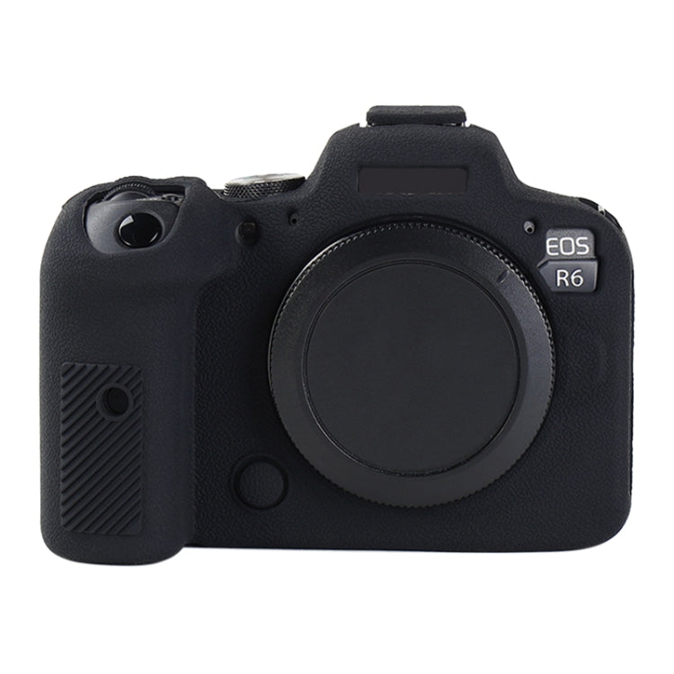 Frendorf | Für Canon EOS R6 Mark II Litschi Textur Weiche Silikon Schutzhülle (Schwarz)