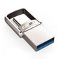 Frendorf | EAGET 128G USB 3.1 + USB-C Schnittstelle Metall Twister Flash U Disk, mit Micro USB Adapter & Halsband