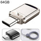 Frendorf | EAGET 64G USB 3.1 + USB-C Schnittstelle Metall Twister Flash U-Disk, mit Micro USB Adapter & Anhänger