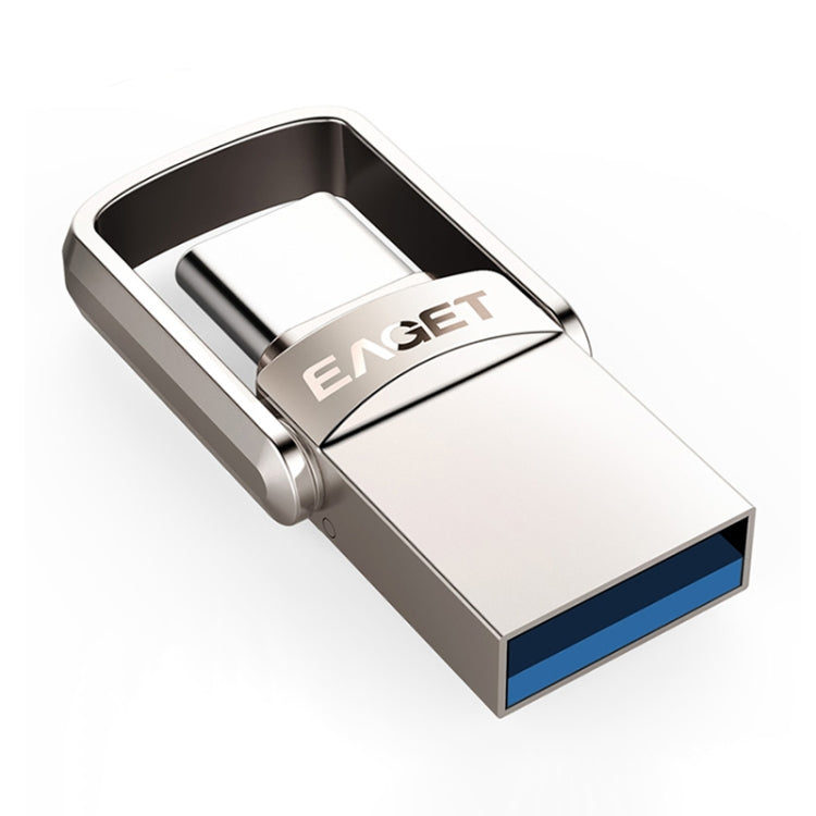 Frendorf | EAGET 64G USB 3.1 + USB-C Schnittstelle Metall Twister Flash U-Disk, mit Micro USB Adapter & Anhänger