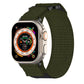 Frerndorf | Für Apple Watch Ultra 2 49mm Nylon Klettverschluss Armband (Armeegrün)