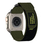 Frerndorf | Für Apple Watch Ultra 2 49mm Nylon Klettverschluss Armband (Armeegrün)